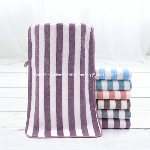 Products - Bold Striped Coral Fleece Sports Towel-01.jpg