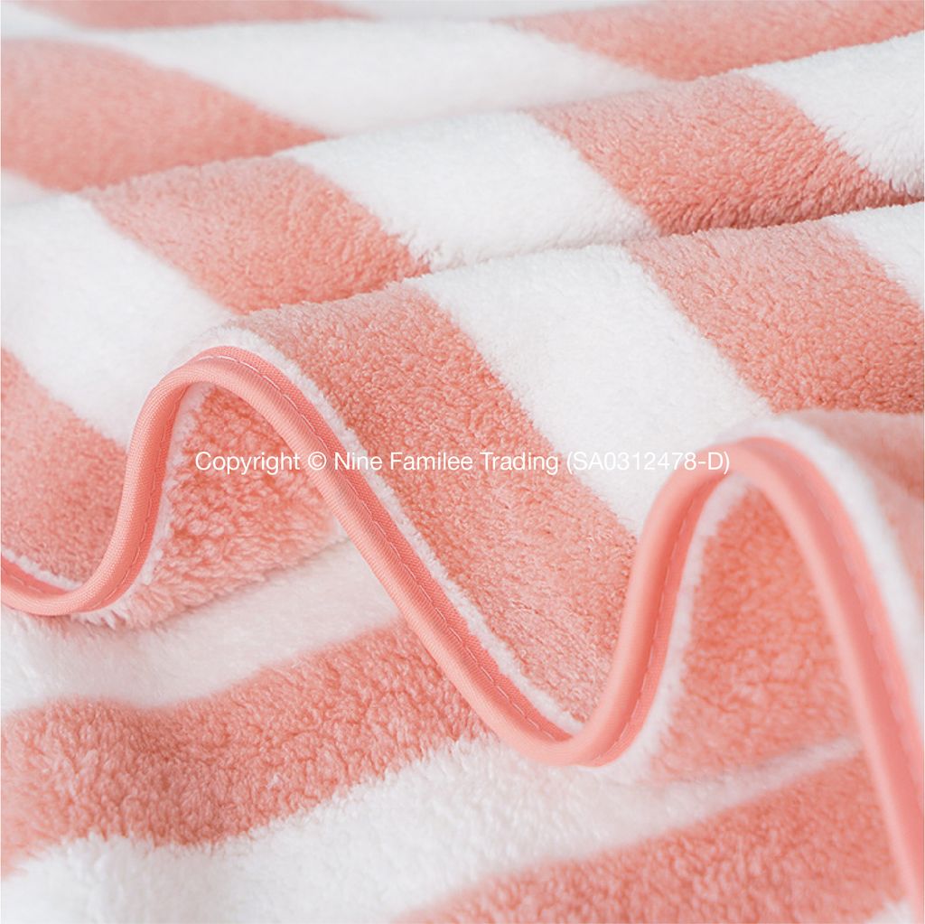 Products - Bold Striped Coral Fleece Hand Towel-03.jpg