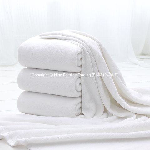 Products - Plain White Cotton Bath Towels-02