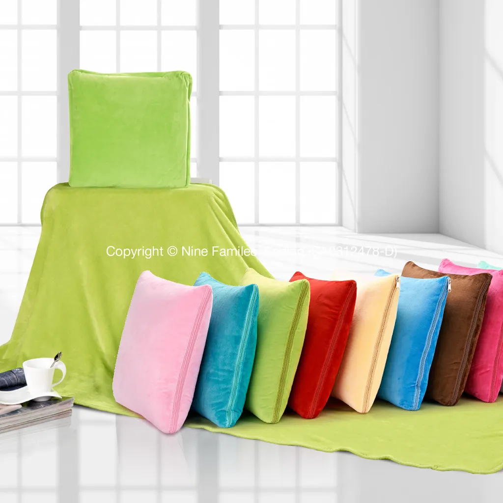 9LEE180 Multi Purpose Fleece Travel Blanket 9 Familee Towels Premium Gifts