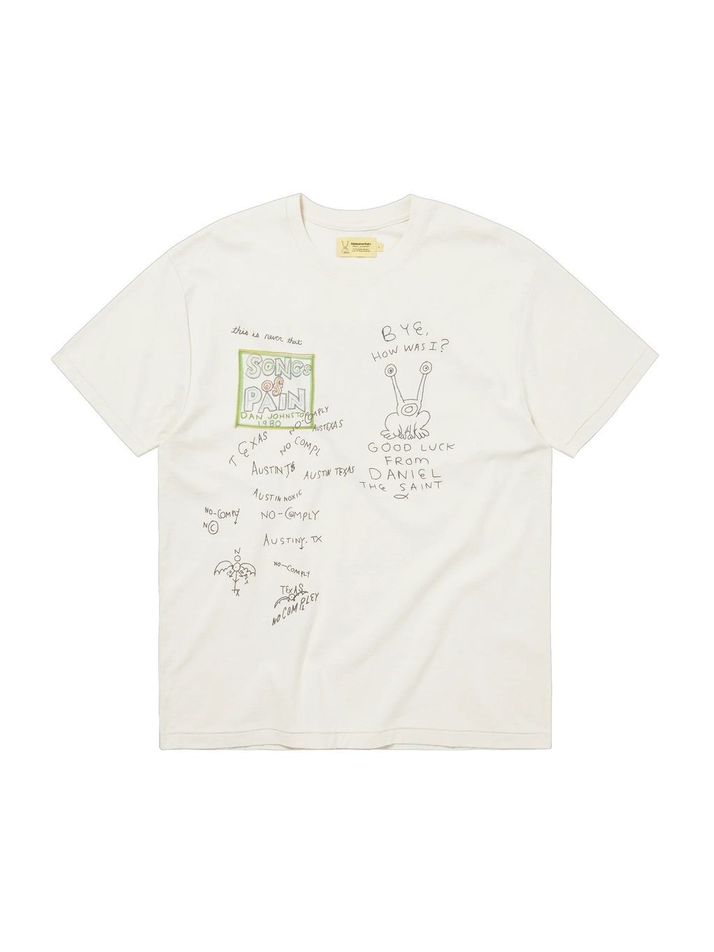 TNT Daniel Johnston SONGS of PAIN Faded Tee Natural 1