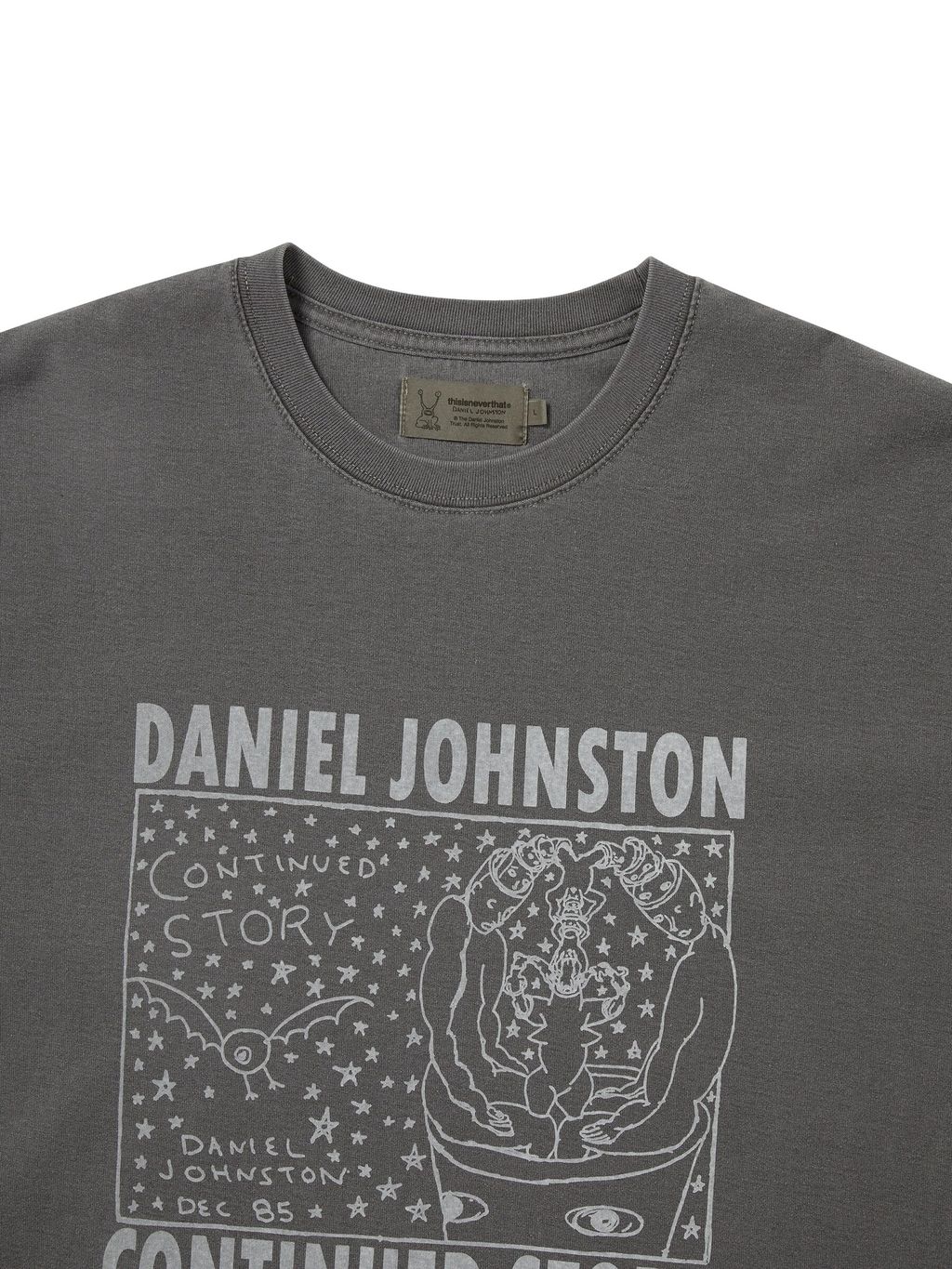 TNT Daniel Johnston Continued Story Tee Charcoal 2
