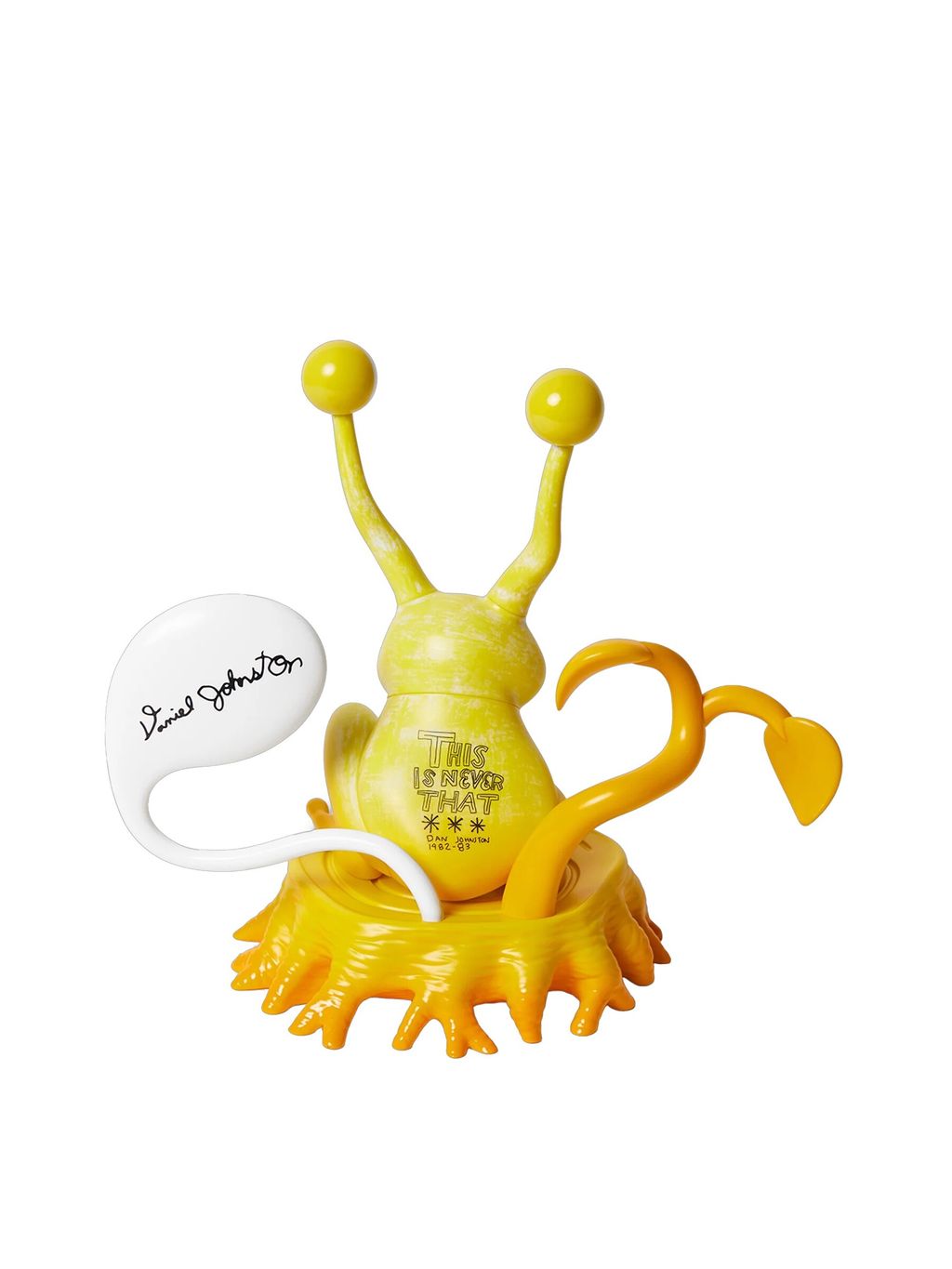 TNT Daniel Johnston Jeremiah the Innocent Frog Vinyl Sculpture Yellow 3
