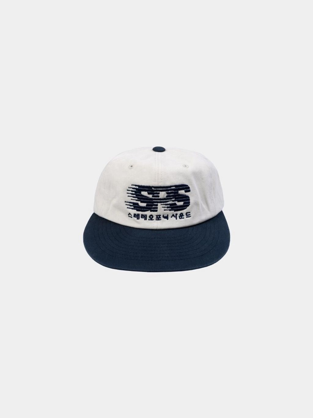 SPS Wave Logo Flat Cap (Ivory-Navy) 1
