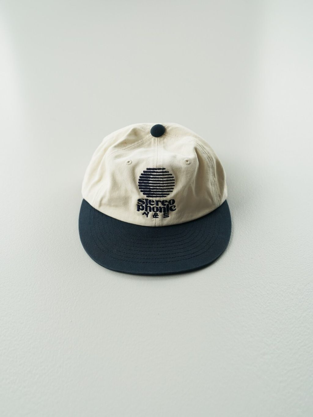 SPS Logo Soft Flat Cap (Ivory-Navy)