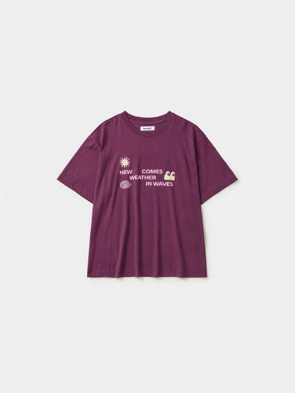 Weather in Waves Tee (Merlot) M