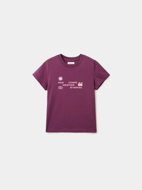 Weather in Waves Tee (Merlot) W