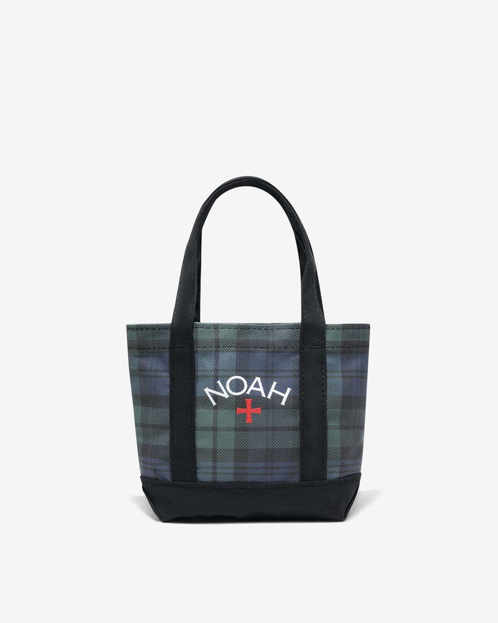 TARTAN PRINT MINI TOTE BAG navy