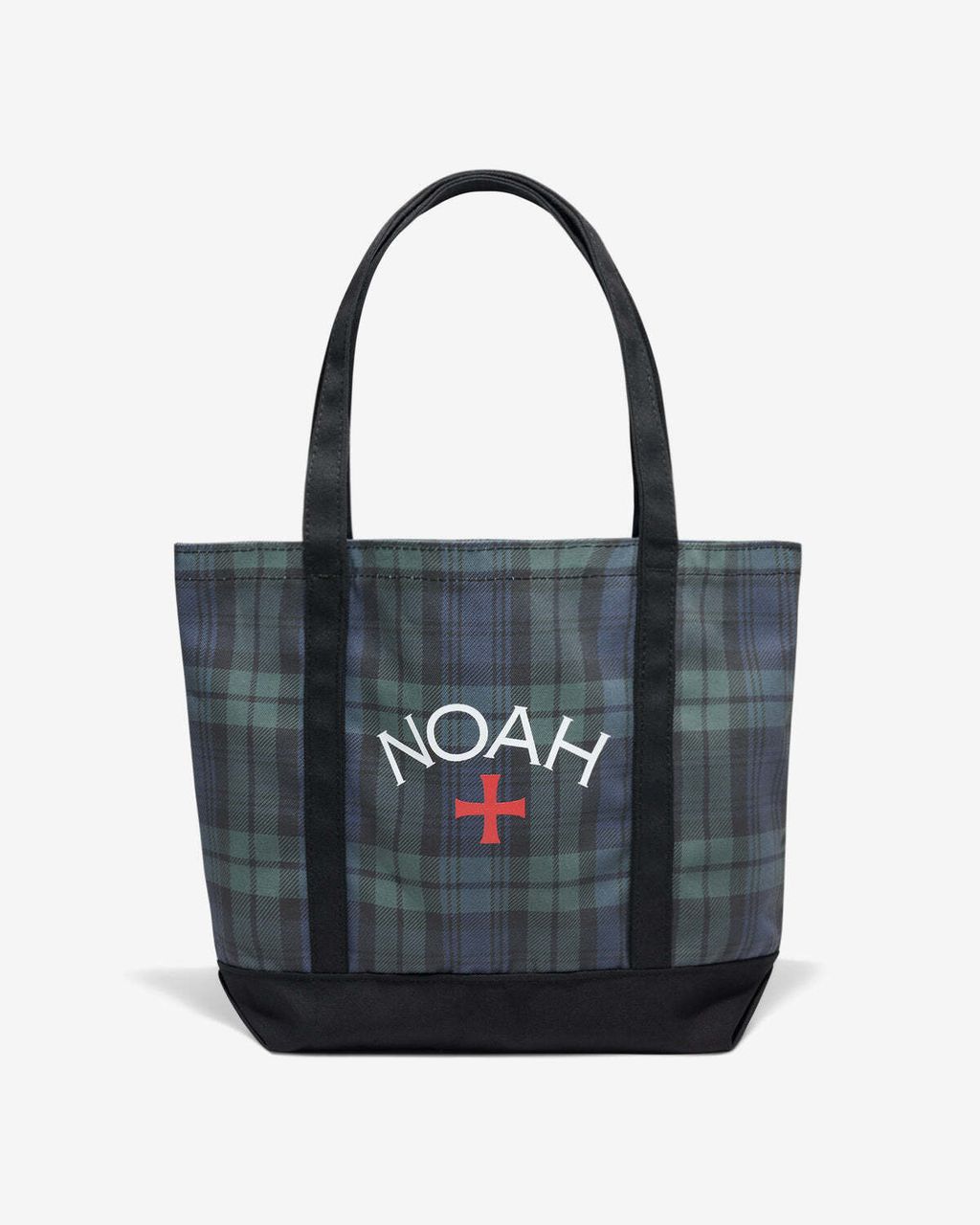 Noah TARTAN PRINT TOTE BAG Navy mini