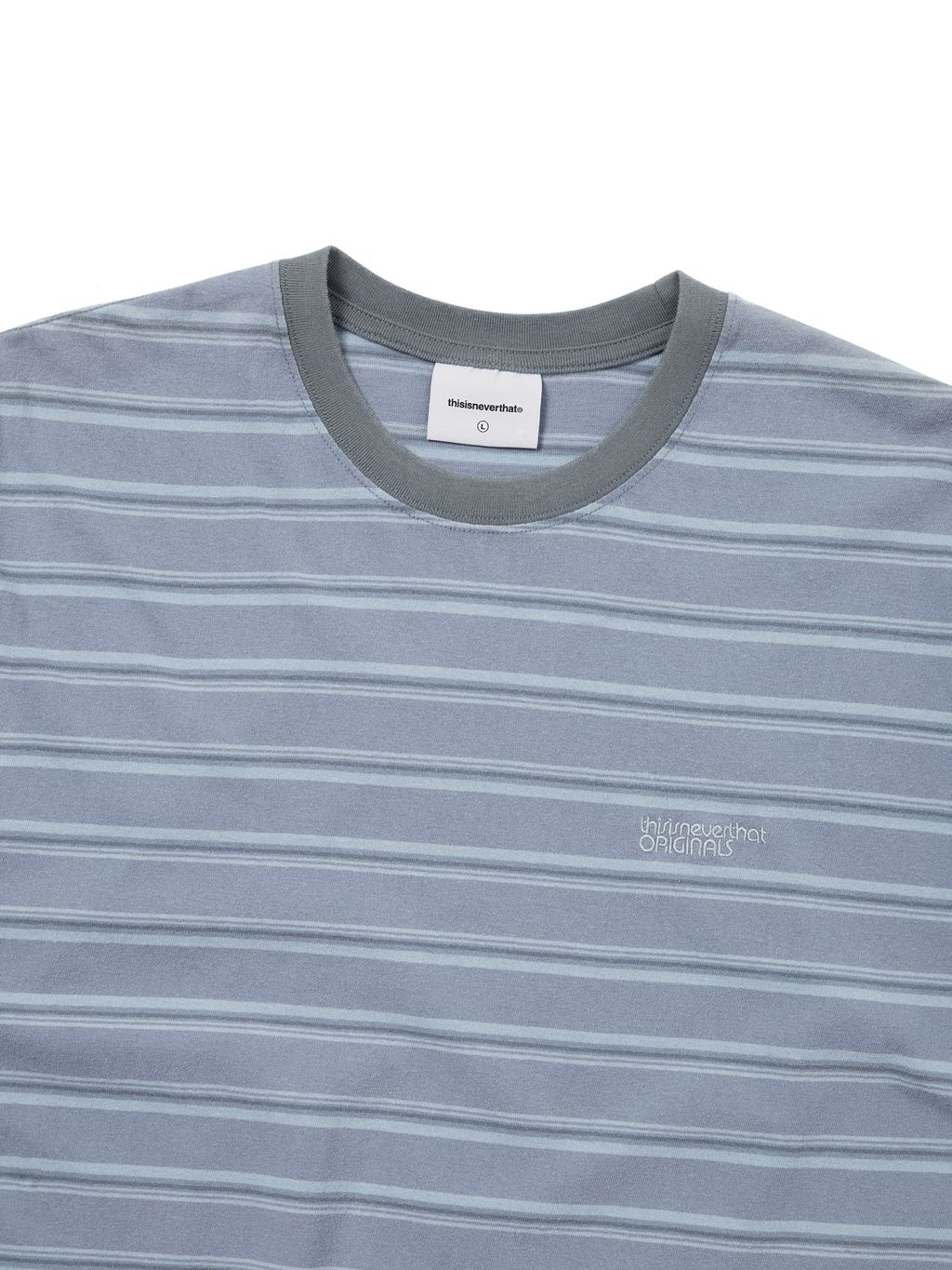 Washed Striped Tee Blue3