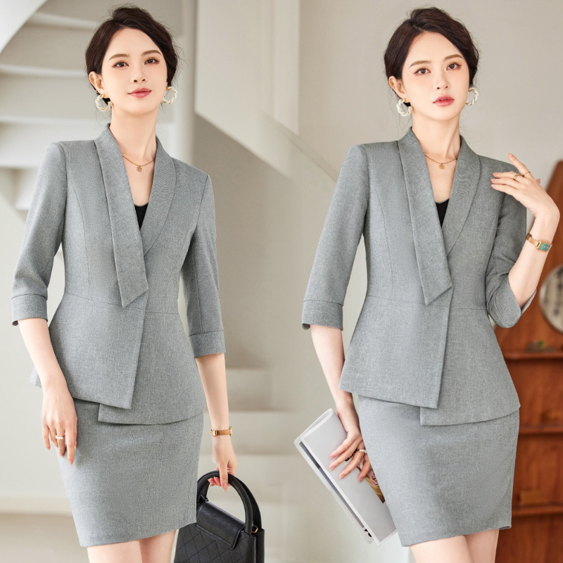 Grey - Blazer + Skirts