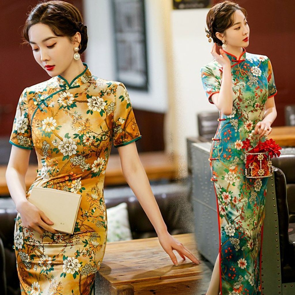 RETRO CHEONGSAM DRESS KFN2024 – Katrina Fashion