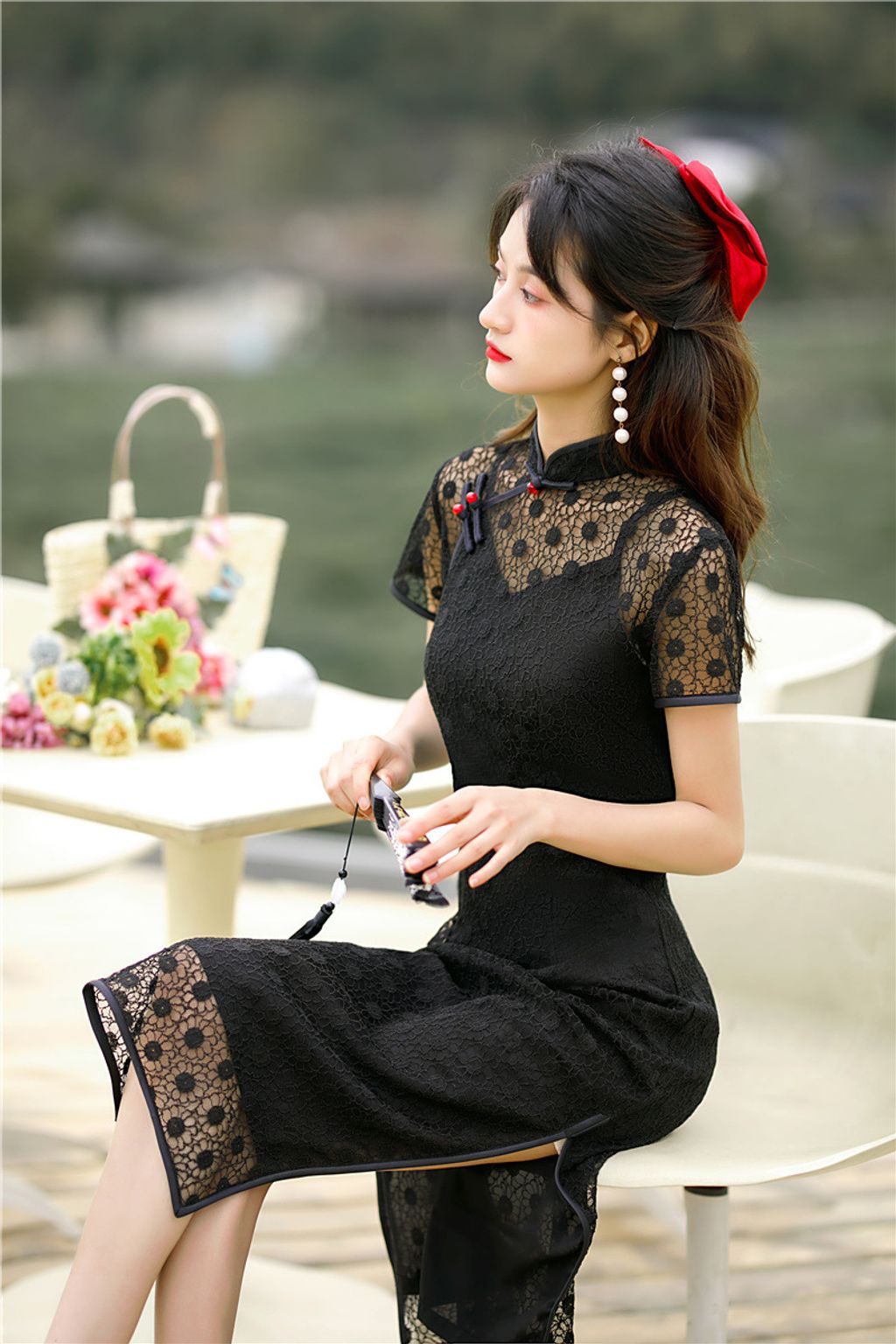 MODERN FLORAL CHEONGSAM DRESS KFN1845 – Katrina Fashion