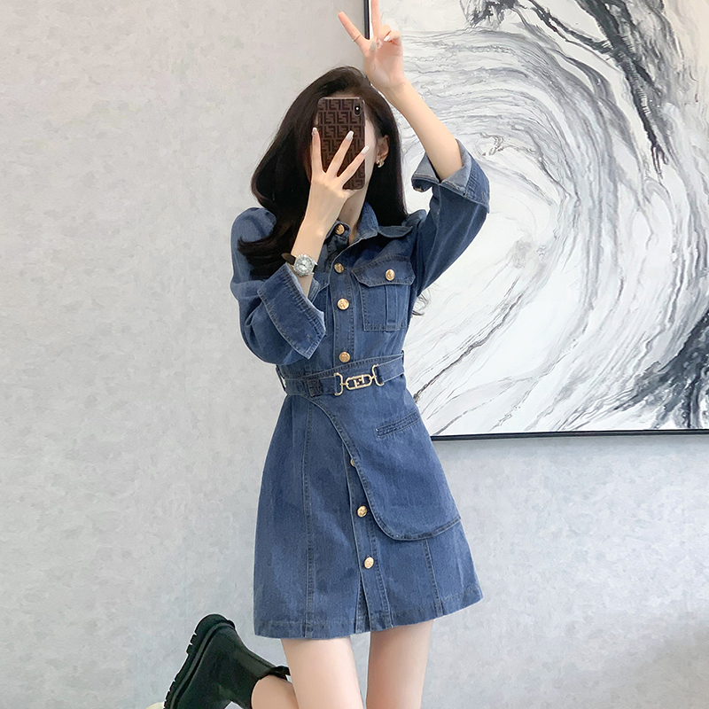 Korean style women preppy denim loose dress cute jumpsuit casual | eBay