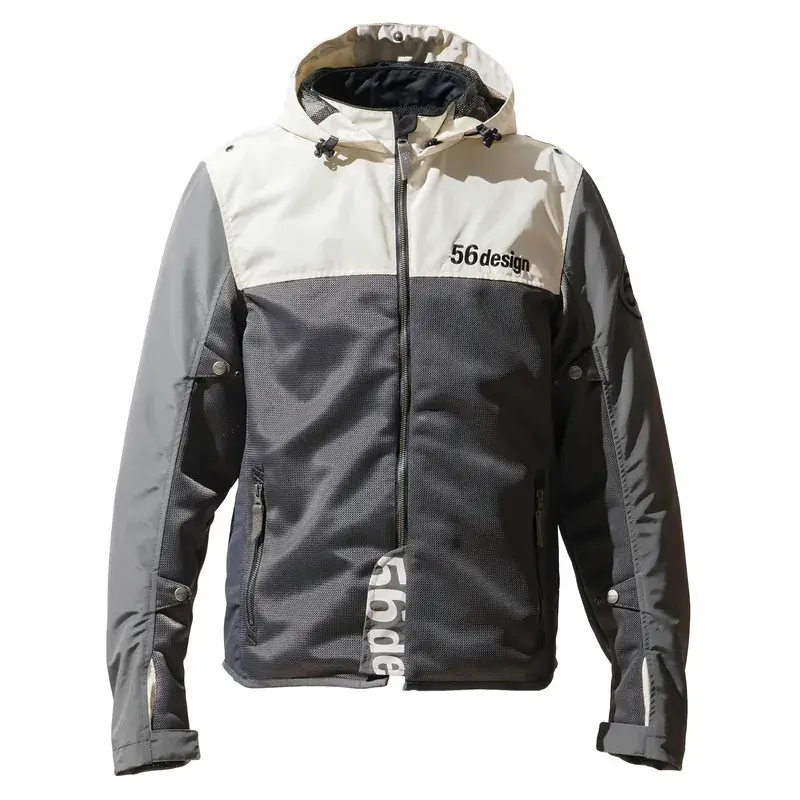 56DESIGN HALF MESH PARKA EVO 2 春夏透氣外套 灰象牙白