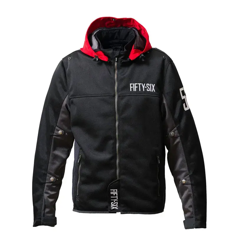 COLOR HOODIE MESH JACKET EVO 艷色網眼透氣外套進化版 黑底紅帽