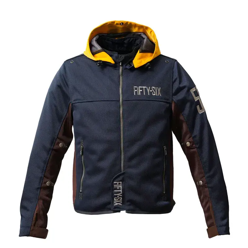 COLOR HOODIE MESH JACKET EVO 艷色網眼透氣外套進化版 深藍底黃帽