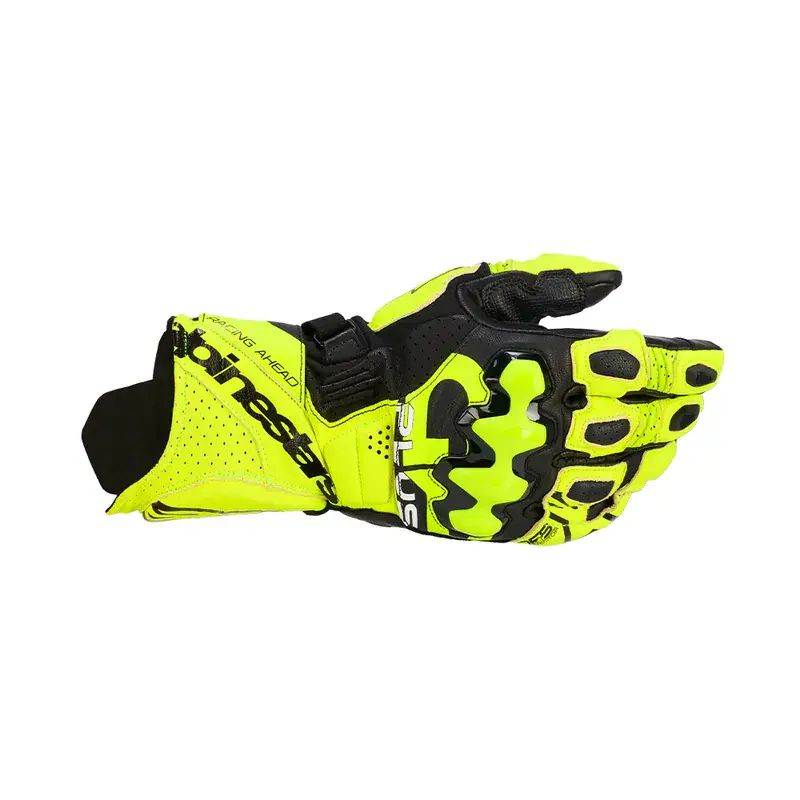 GP PLUS R V3 LEATHER GLOVES螢光黃