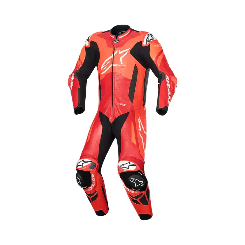 Gp Plus V4 Sprint 1Pc Leather Suit螢光紅中紅白色