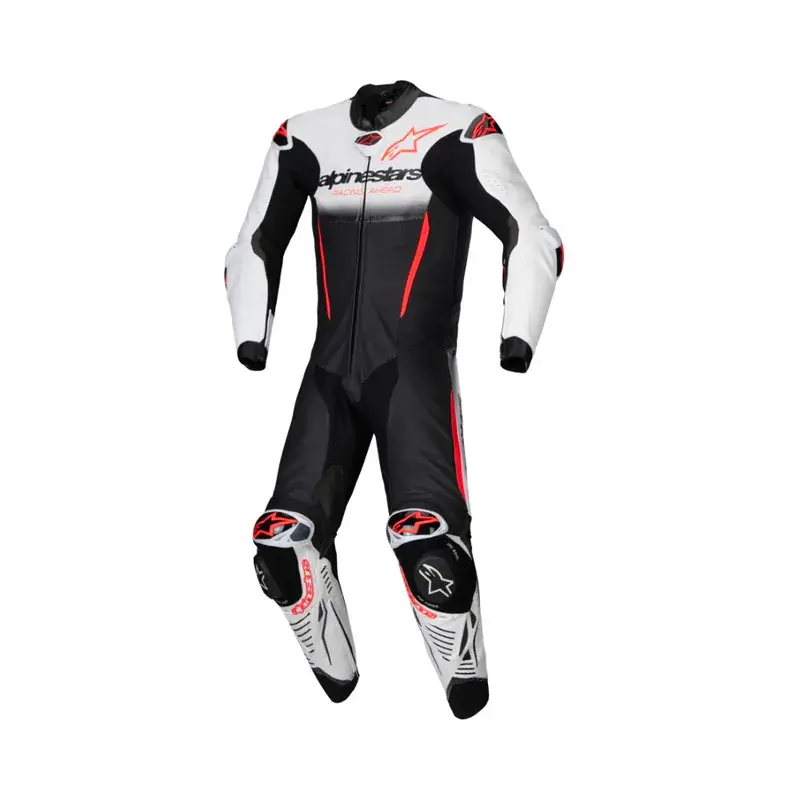 GP-R7 1PC LEATHER SUIT白黑螢光紅