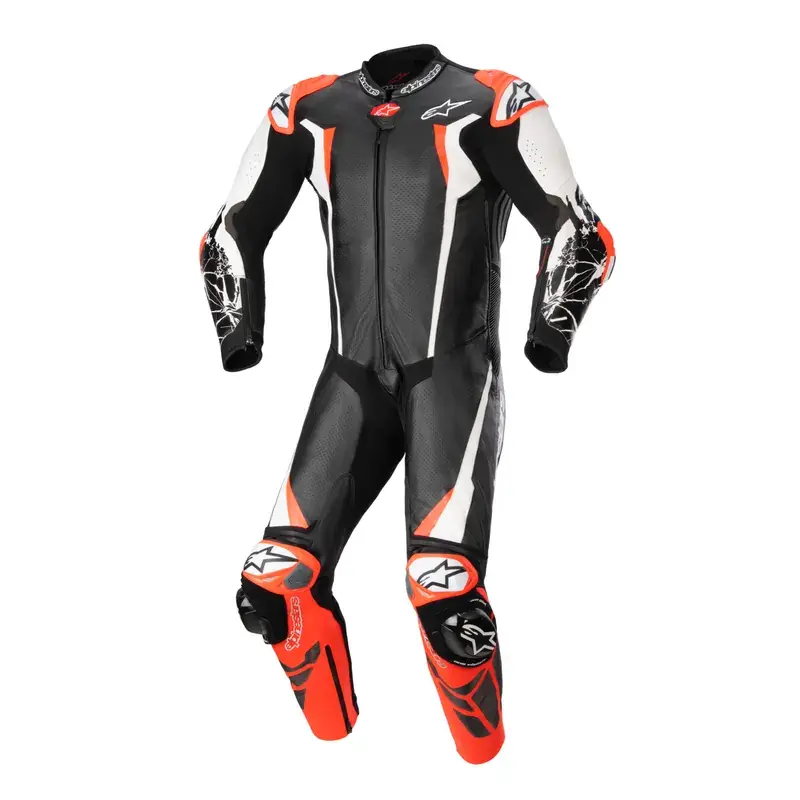 RACING ABSOLUTE V2 1 PC LEATHER SUIT黑白紅