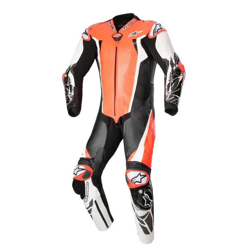 RACING ABSOLUTE V2 1 PC LEATHER SUIT紅白黑