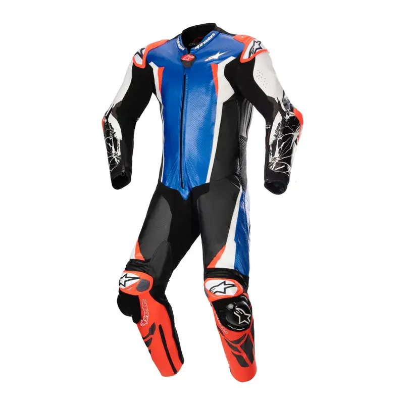 RACING ABSOLUTE V2 1 PC LEATHER SUIT金屬藍黑白