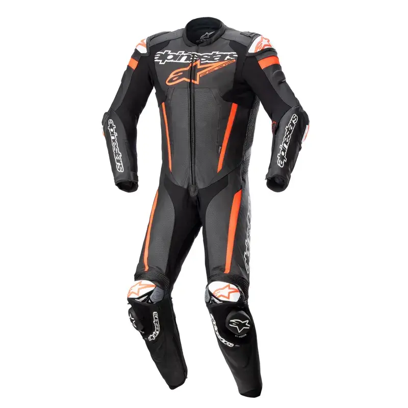 GP IGNITION 1 PIECE LEATHER SUIT ASIA FIT黑螢光紅