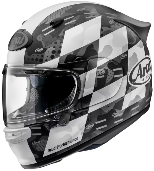 Arai ASTRO-GX Checker White Frost 消光白格紋彩繪