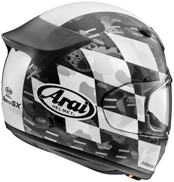 Arai ASTRO-GX Checker White Frost 消光白格紋彩繪2