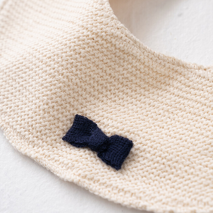 OYOBALE 有機棉圍兜 navy detail