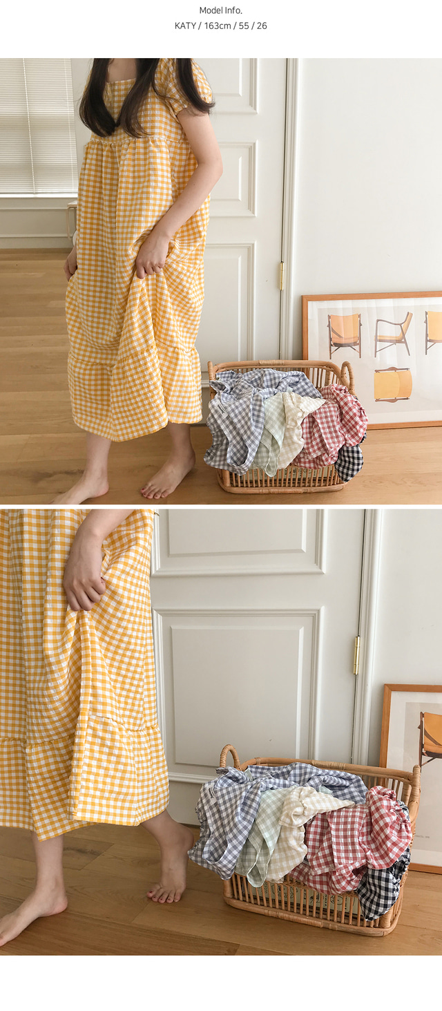 Wendy Puff方格紋泡泡袖 6