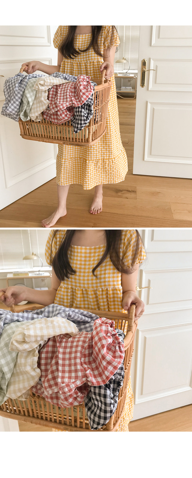 Wendy Puff方格紋泡泡袖 7