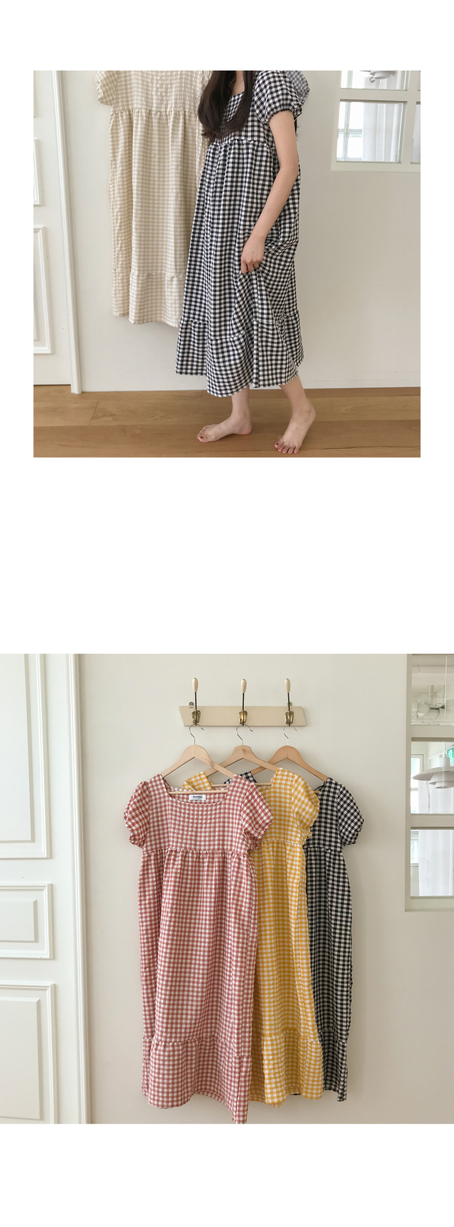 Wendy Puff方格紋泡泡袖 16