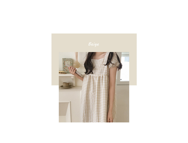 Wendy Puff方格紋泡泡袖 17