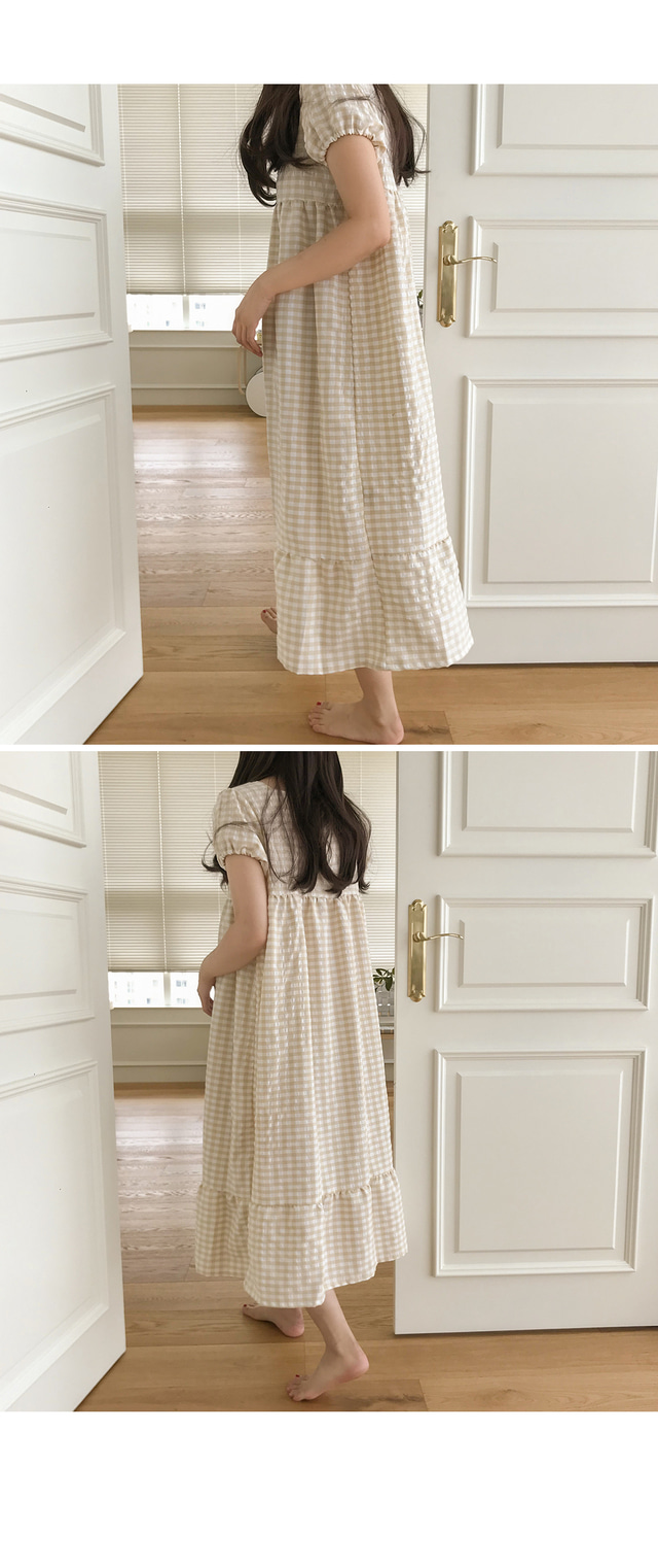 Wendy Puff方格紋泡泡袖 18