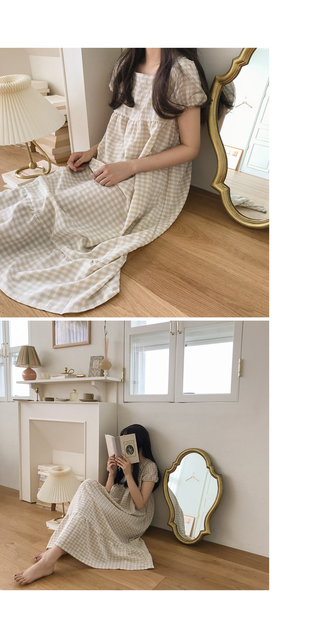 Wendy Puff方格紋泡泡袖 19