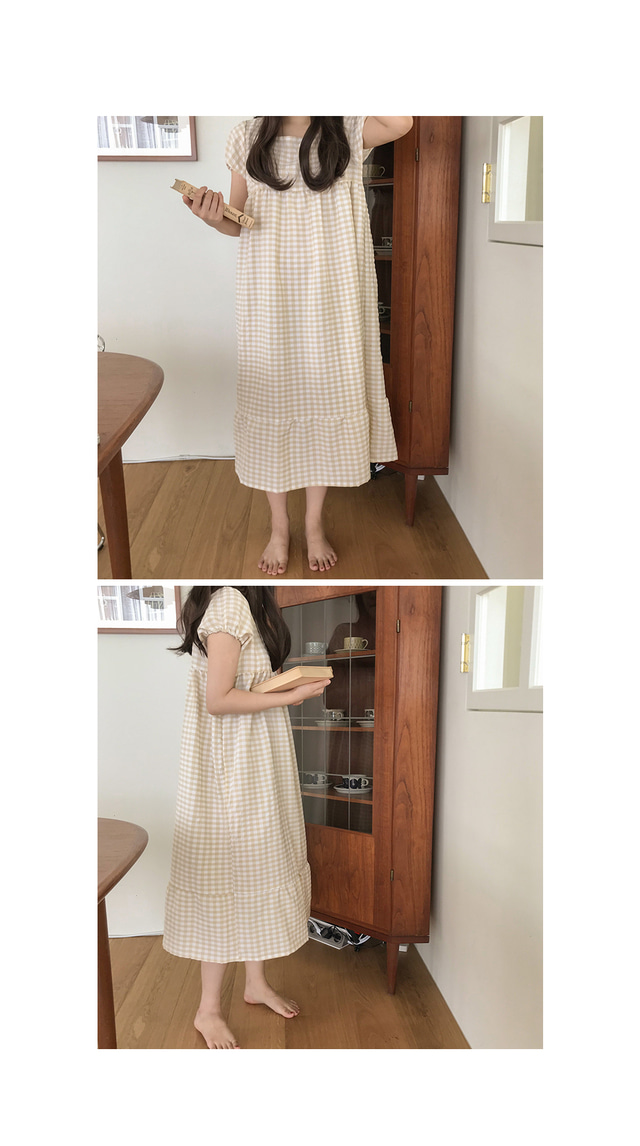 Wendy Puff方格紋泡泡袖 20