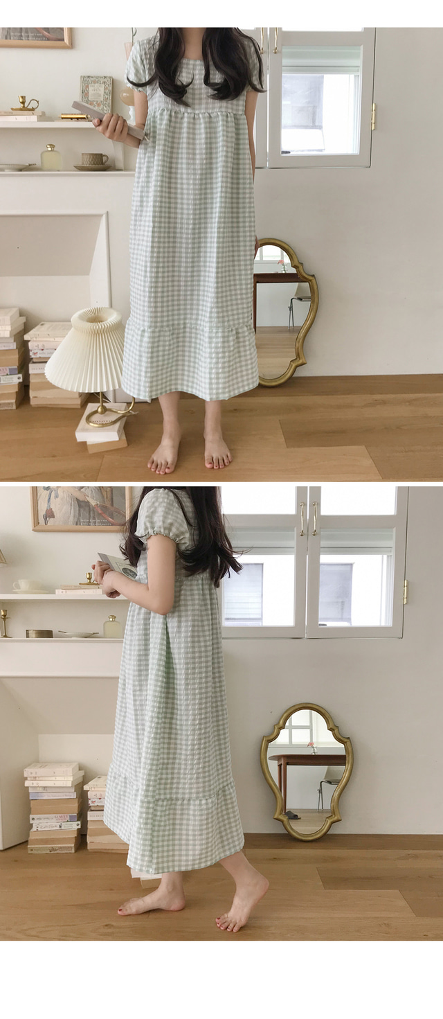 Wendy Puff方格紋泡泡袖 23