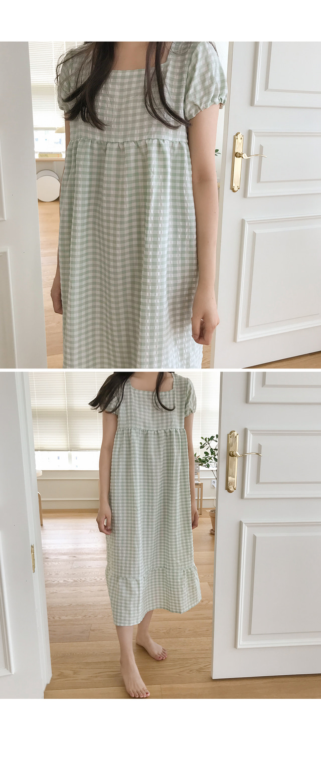 Wendy Puff方格紋泡泡袖 25