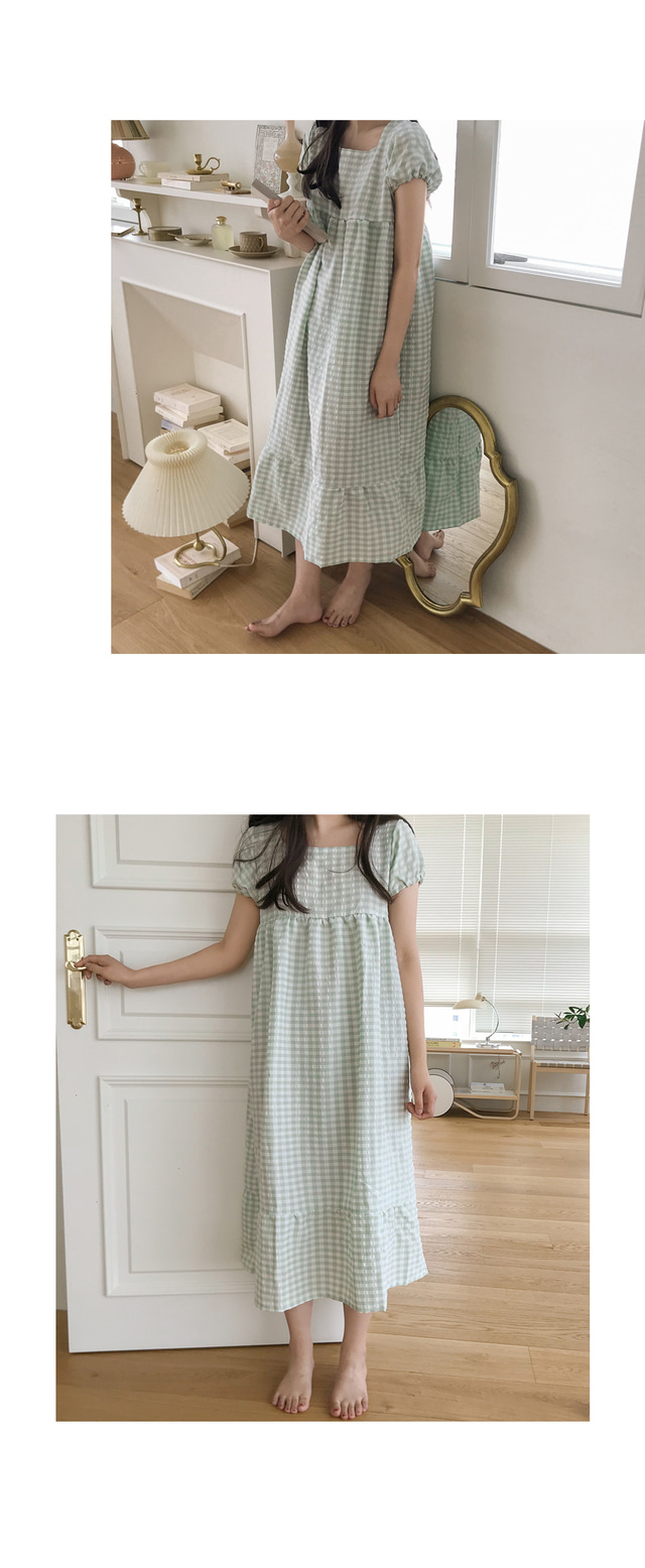 Wendy Puff方格紋泡泡袖 26