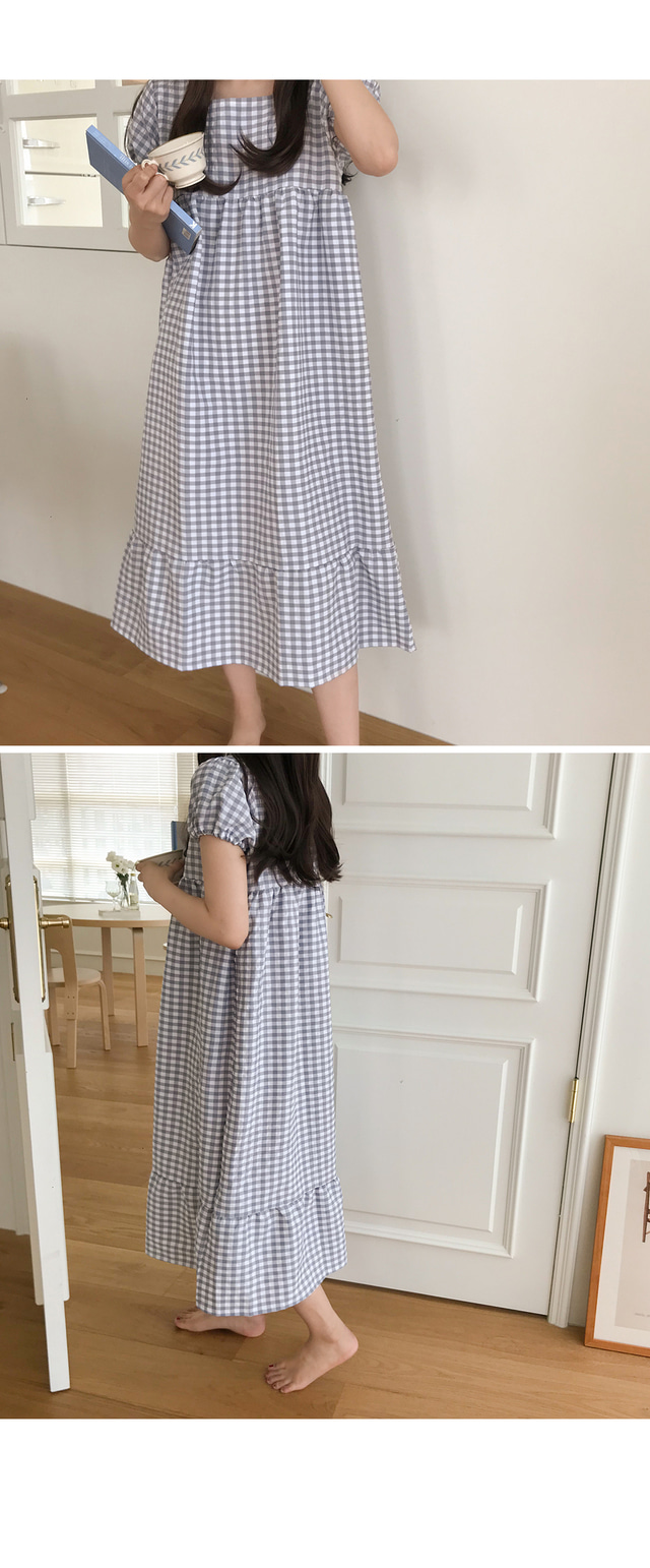 Wendy Puff方格紋泡泡袖 28