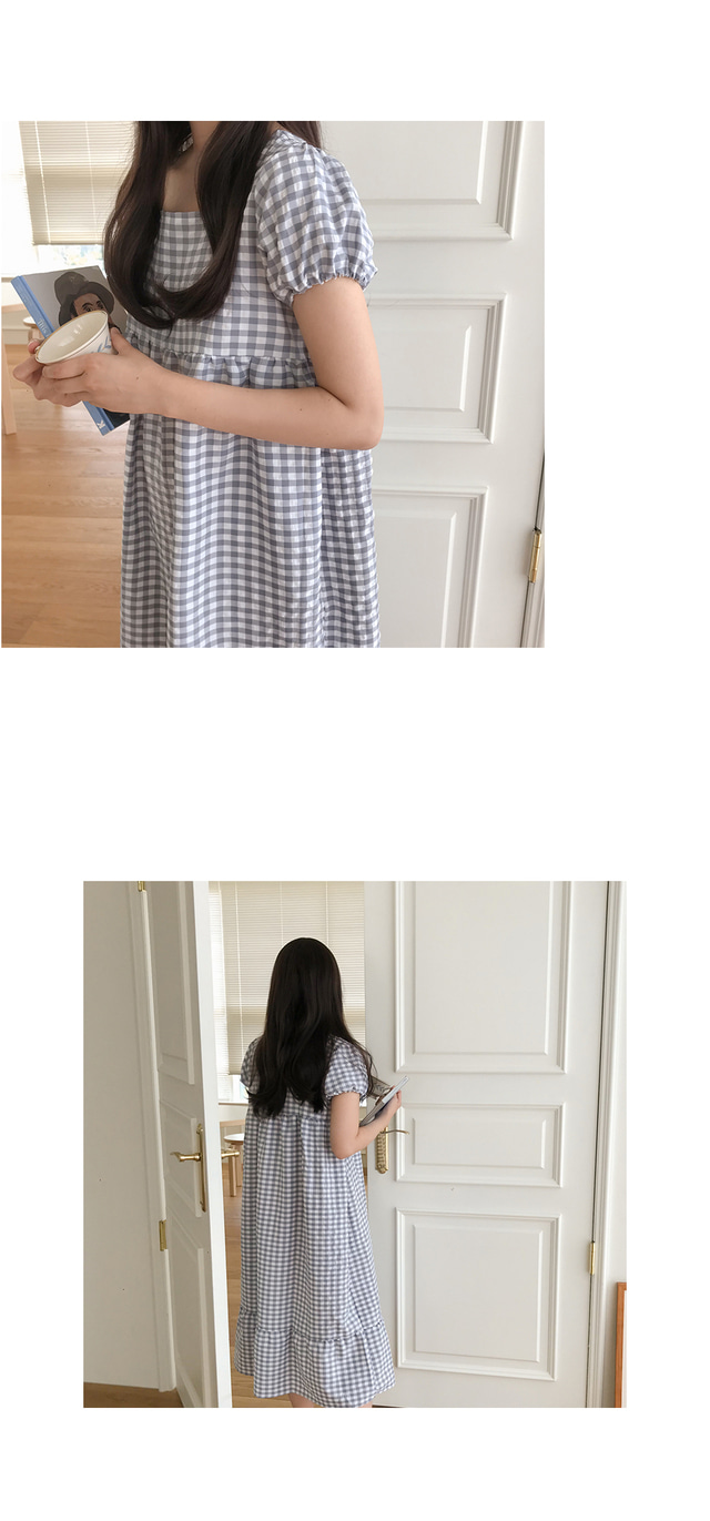 Wendy Puff方格紋泡泡袖 29