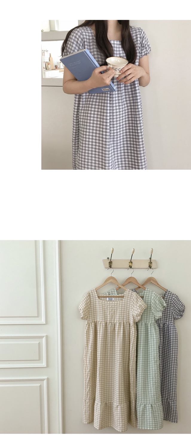 Wendy Puff方格紋泡泡袖 31