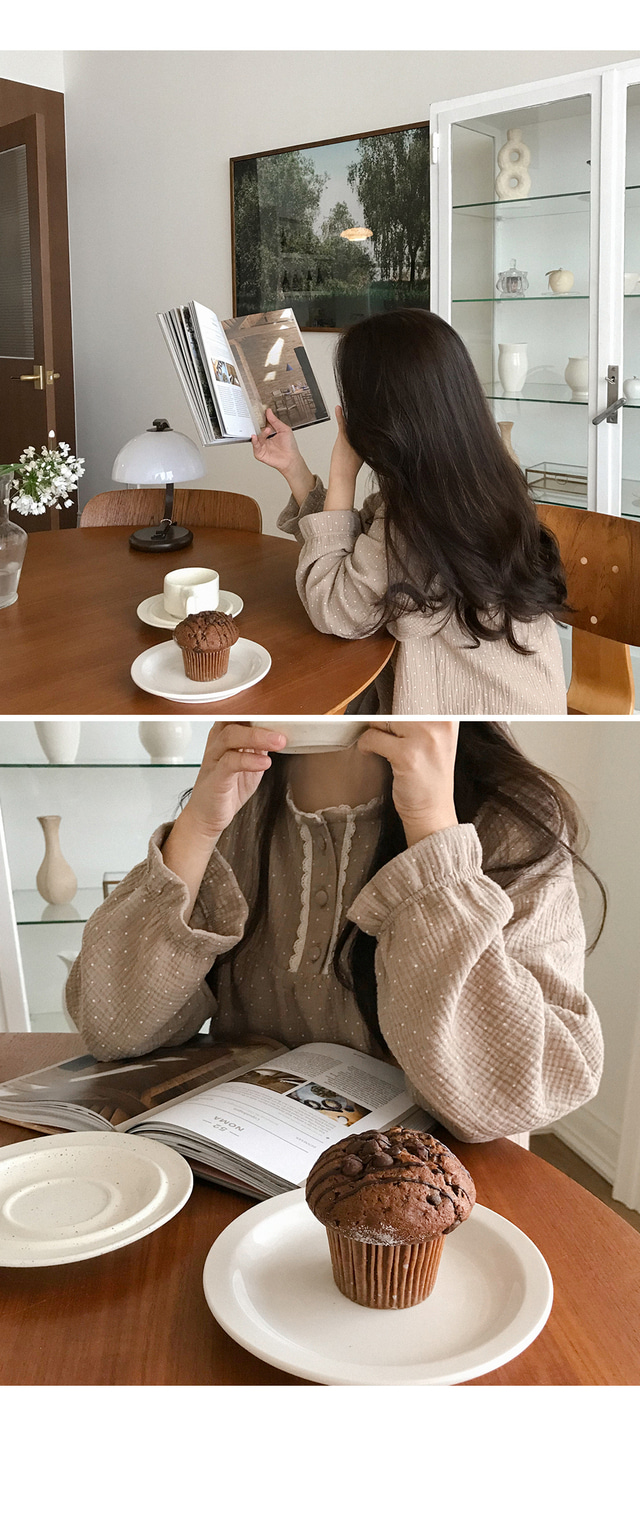 Dot Lace 點點蕾絲 長袖套裝連身裙6