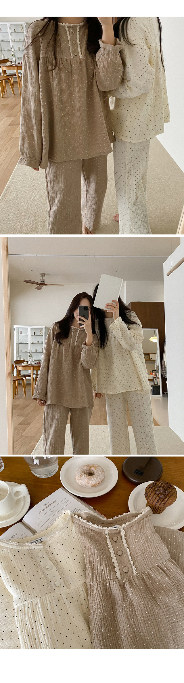 Dot Lace 點點蕾絲 長袖套裝連身裙7