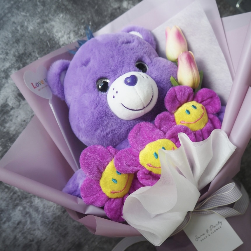 韓國正版授權 Care Bears 熊熊娃娃 玩偶 花束 畢業禮物 生日禮物7
