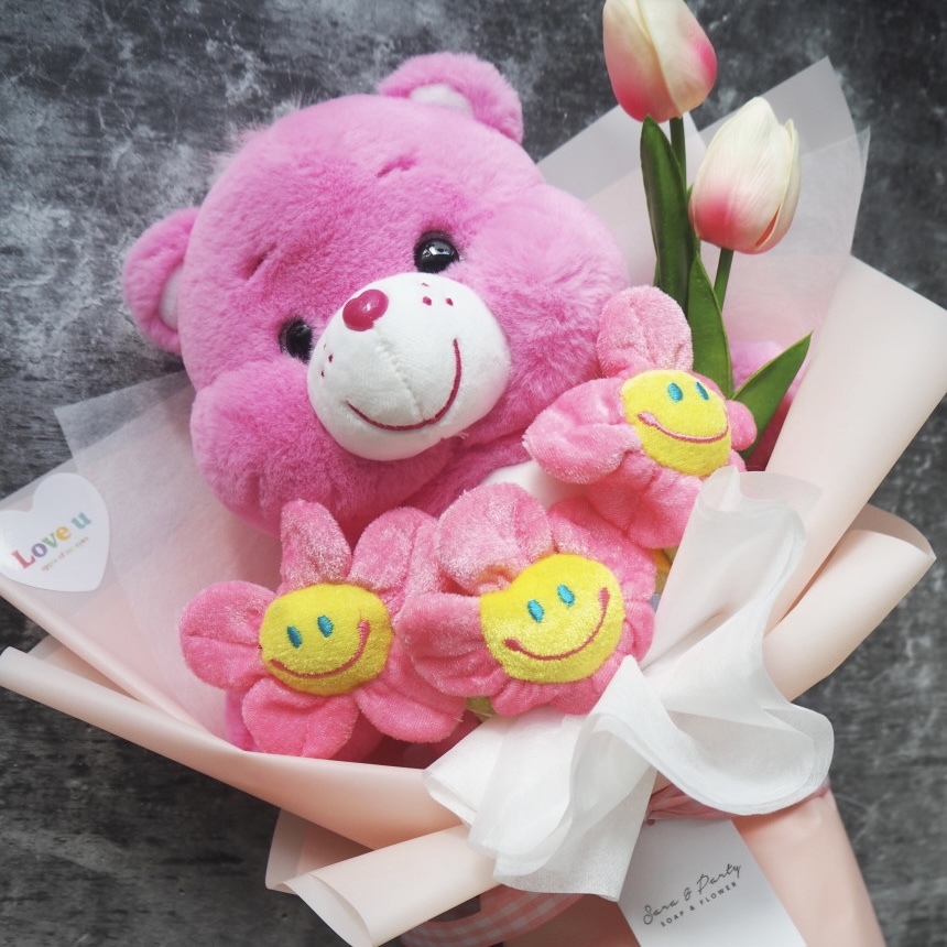韓國正版授權 Care Bears 熊熊娃娃 玩偶 花束 畢業禮物 生日禮物4