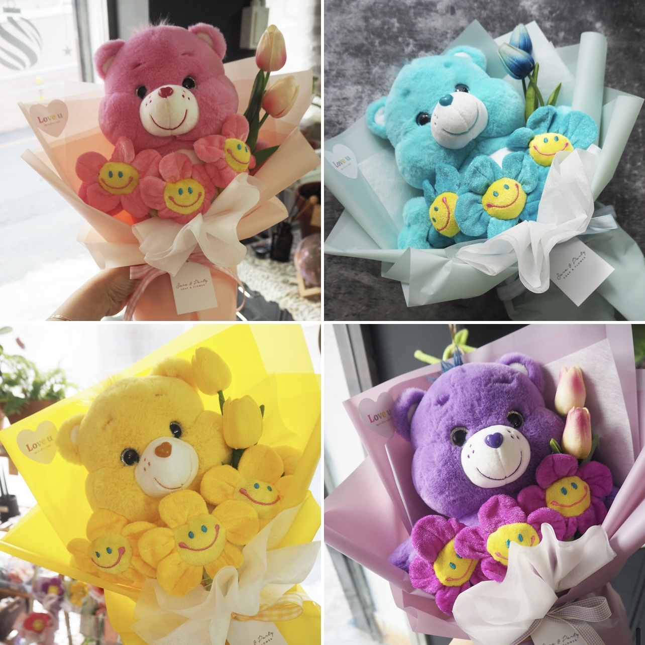 韓國正版授權 Care Bears 熊熊娃娃 玩偶 花束 畢業禮物 生日禮物2