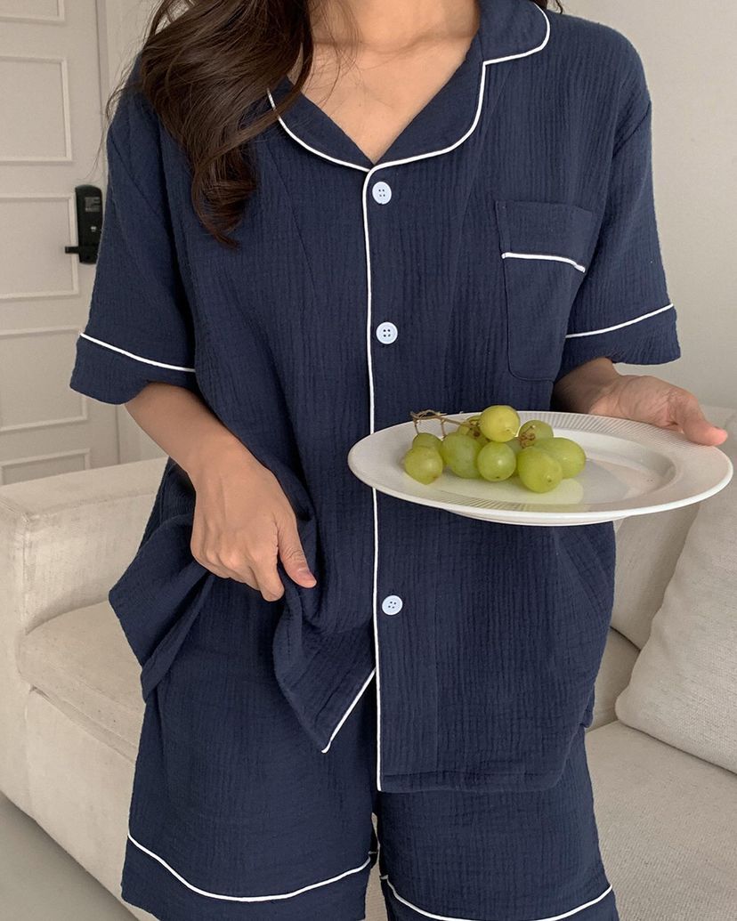 情侶睡衣 彩虹7天 短袖套裝9